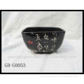 black Chinese style antique ceramic bowl set